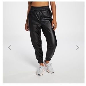 CALIA faux leather joggers